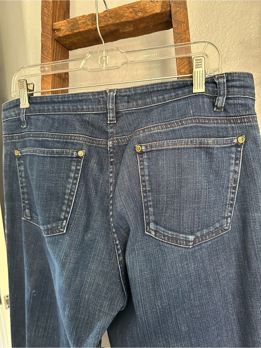 Eileen Fisher Dark Indigo Straight-Leg Jeans, size 12 - Picture 4 of 13